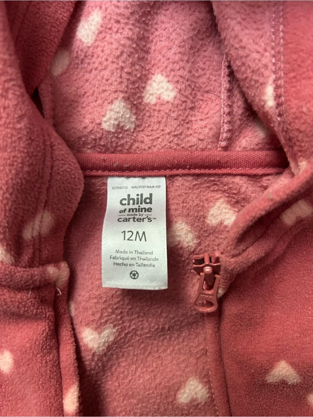 Carter's Heart-Print Hooded Puffer Jacket - Rose Pink